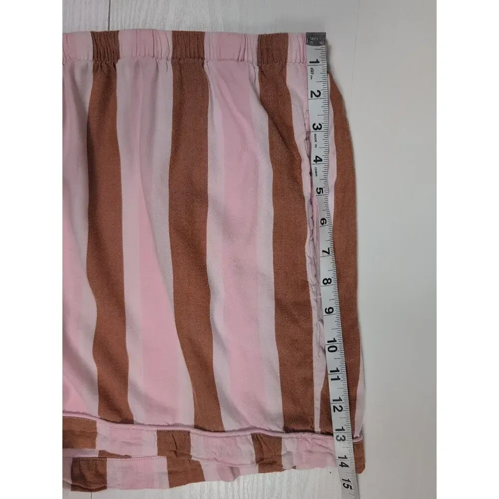 Ladies Sleep Shorts JoySpun 3XL Pink with Orange & White Polka Dots